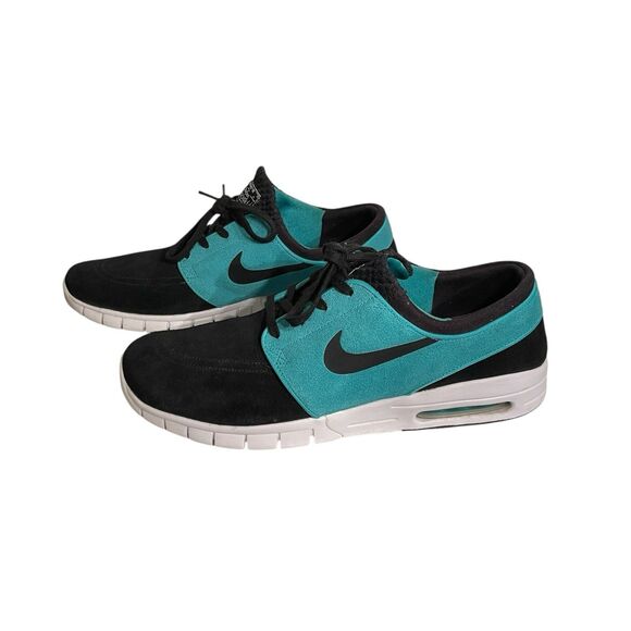 Men’s Nike SB Stefan Janoski Max sneaker black and mint colorway. Size 13 - Picture 1 of 12